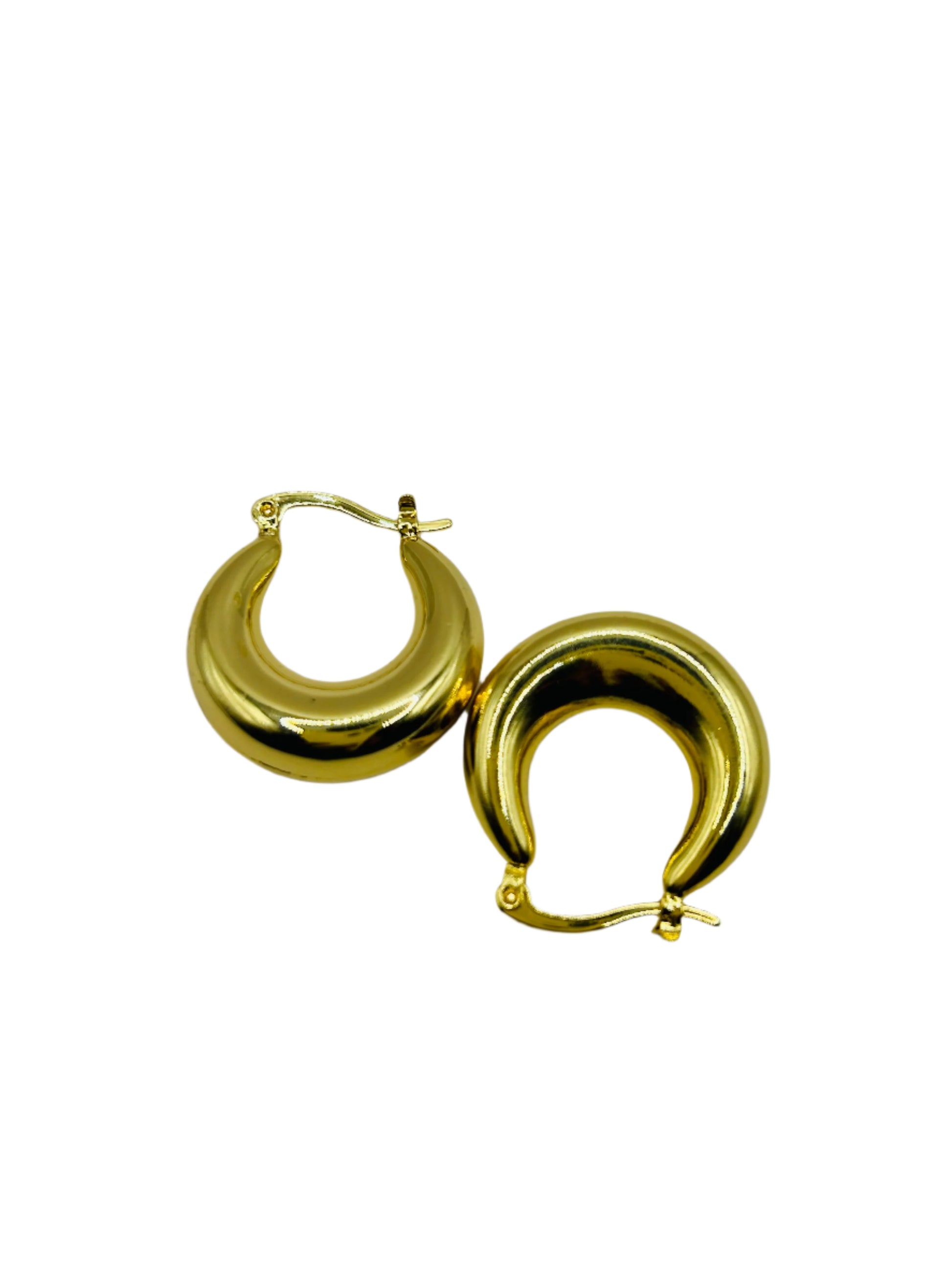 Jomana Earring Gold hoop earrings on a white background