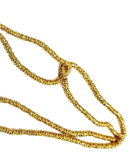 Gold chain on a white background